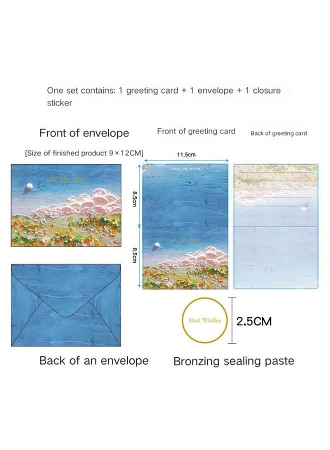 PAPERSAY 24cm Oil Painting Style National Day Gift Bag, Birthday Gift Box, Envelope Packaging Bag, Creative Paper Gift Bag, Holiday Gift Box, Gift Bag - Image 3